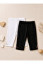 Girl Child 1-8 Years Old 100% Cotton Comfortable and Fresh Capri Leggings Sets Multiple Sets White-Black