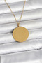 316L Steel Gold Color Ayetel Kursi and Allah Written Necklace - 3
