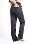 Women's Smoked Striped Basic Flexible Comfortable Fit Slim Sweatpants with Pockets 21Kesaakt2 - 4