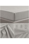 1-Piece Essential Microfiber Fitted Sheet Solid,Color: Light Grey, King (180 x 200 + 30 cm),Design Soft Fabric Deep Pocket Elastic Edge Bed Linen - 4
