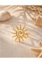 Solar Spiral Sun Figured Steel Ring - Adjustable (Gold Color)