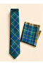 Italian Style Gold Striped Tie and Handkerchief Set