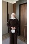 Women's Collar Sleeve Detailed Waist Drawstring Trousers Set -0750 - 2