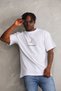 Men's Printed T-Shirt Short Sleeve Crew Neck Relaxed Fit T-Shirt - White - 4
