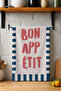 منشفة مطبخ ملونة مطبوعة بتصميم BON APPETIT مقاس 40x60، قماش تجفيف - 4