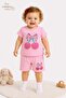 Baby Girl Cherry Patterned Cotton Shorts Set - 5
