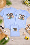Family Matching Oversize T-Shirt for Mom, Dad, and Child, 100% Cotton, Printed, Comfortable Fit (3 Pieces Must Be Ordered Separately - Sold Individually)