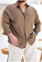 Men's Linen 100% Cotton Oversize Relaxed Fit Long Sleeve Summer Shirt