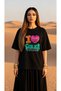 Women's Oversize T-Shirt Arabia Printed 100% Cotton T-Shirt Comfortable Fit