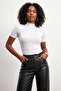Women's Black and White 2'Li Package Short Sleeve Blouse - 3