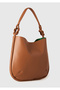 Women's Brown Contrast Color Knotted Hobo Bag - 2