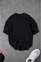 Iconic Ironic Design Printed Basic Oversize T-Shirt - 2