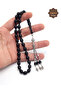 Original Simple Erzurum Oltu Stone Barley Cut Silver Tassel Prayer Beads 201025519 - 2