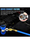 موصل شحن سريع للتكييف، محول ضغط منخفض R134A، أداة توصيل غاز التبريد HVAC مقاس 1/4 SAE - 6