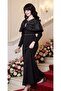 فستان أسود أنيق بكاب مرصع - 2