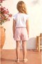Girl's Pink Cherry Detailed Shorts Skirt - 2