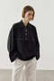 Contrast Stitched Tencel Shirt Black - 6