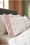 Maison Floral Embroidered and Ribbed 100% Cotton 6 Piece Double Powder Duvet Cover Set - 2