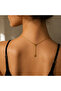 Clover Y Necklace - Stainless Steel Zircon Stone Y Necklace - 4