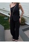 Black Bologna Design Vest and Pants Set - 904348 - 2
