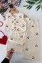 My Little Girl's Cherry Embroidered Detailed Vest Set - Cream - 3