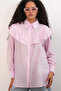 Women's Ruffle Detailed Shirt Tunic 5994 - Powder - 3