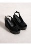 Gomez Black Suede Wedge Heeled Women's Sandals - 2