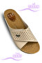 Women's Slippers – Velcro Leather Women's Slippers with Gel Heel Spur Support, Beige - 2