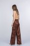 Women's Summer Coffee High Waist Stella Relaxed Cut Elastic Waist Pants Casual Office Stylish 30260 - 4