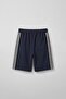 Men's Relaxed Fit Hope Fabric Stripe Detailed Shorts Navy Blue - 2