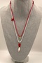 2 Pieces Bohemian Series Summer Sardine Evil Eye Starfish Figured Luxury Red and White String Necklace Set - 2