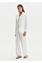 White Linen Blazer Jacket - 3