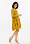 Women's V-Neck Skirt Lined Layered Ruffle Midi Dress - 4