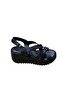 Women's Wedge Heeled Thick Soled Genuine Leather Sandals