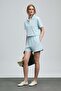 1212100121 Celıa Women's Shorts Blue - 3