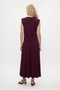 Women's Vanda Modal Touch Padded Sleeveless Blouse Elastic Waist Long Skirt Burgundy Bottom-Top Set - 5