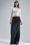 Women's Anthracite Skirt-Looking Loose-Legged Trousers - 4