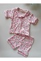 100% Cotton Heart Patterned 2-Piece Baby Girl Summer Pajama Set