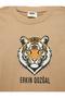 Tiger Printed Crew Neck Short Sleeve Cotton T-Shirt - 3