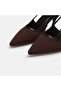 Large Size Stiletto 41-42-43-44-Brown Satin - 7