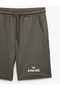 Beli Lace-Up Cotton Shorts with Print Detail - 3