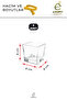 6-Piece Glass Magnolia Bowl Square Dessert Presentation Bowl Tiramisu Snack Bowl Jam Bowl 400 Cc - 3