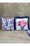 Blue Blanc Series, Suede 5-Piece Combination Cushion Cover and Runner Set (Ribbed and Fringed) - 4