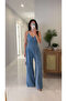 Dlvin Niodes Blue Strappy Denim Jumpsuit