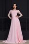 Crepe Balen Lace Detailed Long Evening Dress - Pudra - 5
