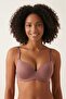 Mink Premium Quality Laser Cut Seamless Non-Marking Push up Padded Supported Gathering T-Shirt Bra with Removable Straps - 2