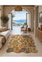 Sdt Fish Theme Patterned Modern Woven Base Decorative Carpet Mosso3439 - 2