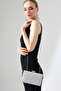 Silver Stone Sparkling Women's Evening Dress Bag Stylish Evening Event Model - 5