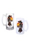 Cowboy Skeleton Beer Glass with Handle, Available in Frosted or Clear 0147