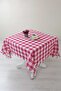 Checkered Fringed Red Table/Picnic/Tablecloth 165X170 - 2